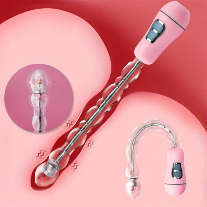 Rechargeable 12Speed Bendable Vibrating Anal Beads