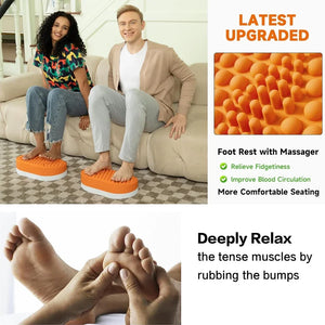 Foot Massager Foot Rest for under Desk at Work,Office Foot Stool,Foot Massager for Plantar Fasciitis Relief,Silicone Footrests