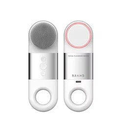 Masseur à vibrations soniques à froid et à chaud tendance - Brosse nettoyante électrique en silicone pour le visage pour un nettoyage en profondeur 