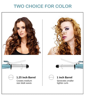 Cordless Automatic Hair Curler - Portable Wireless USB Ceramic Curling Iron with Auto Rotating Styling