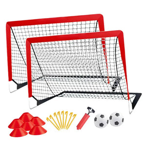 Kids Soccer Goals Folding Easy to Disassemble Lightweight Backyard Games Football Gate Training Equipment for Outdoor Sport Toys