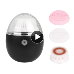 Hot Sale Factory Price Portable Electrical Ultrasonic Facial Cleansing Brush Powered Facial Scrubber Brush