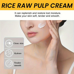 Rice Puree Revitalizing Cream | Hydrating Face Moisturizer with Hyaluronic Acid & Antioxidants