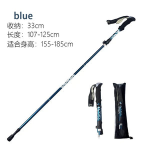 5-Section Folding Hiking Stick, Easy to Put into Bag, Suitable for Outdoor Hiking and Mountain Climbing