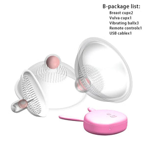 10 Speed Nipple Sucker Vibrator Electric Breast Pump Nipple Chest Vaginal Suction Cups Breast Enlarge Massager Sex Toy for Women