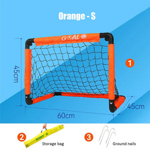 Portable Folding Youth Soccer Goal Installation-Free Kid Football Goal Net Outdoors Indoors Sports Football Training Equipment
