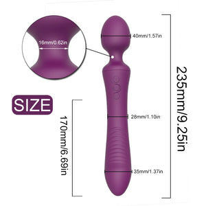 Dual Vibrator Sex Toys for Women Powerful Magic Wand Clitoris Vagina Massage Anal Plug G Spot Vibrating Adults Sexy Products
