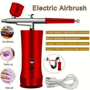 Wireless Airbrush Kit: Portable Makeup & Nail Art Spray Gun