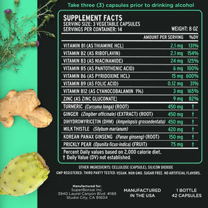 Superbonsai Super Recovery - Natural Ingredients with DHM and Milk Thistle - Supports Liver Aid - GMO Free, Gluten Free, Vegan, Sugar Free