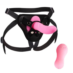 10 Speed Vibrating Strap on Dildo Vibrator Panties Women'S Lesbian Sex Bondage Dildo Belt Penis Artificial Sex Toys for Womans