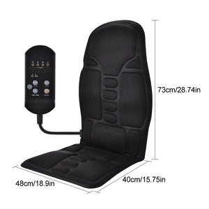 Electric Heating Vibrating Massage Chair Cussion Seat Pad Lumbar Back Shoulder Massager Mattress Car Office Home Mat