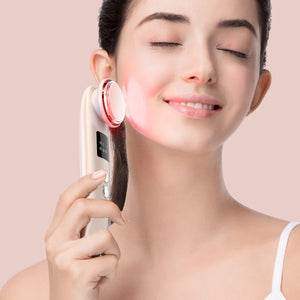 EMS Ion Heating Facial Massager - 3-Color LED, Vibration, Face Lift Beauty & Personal Care Device