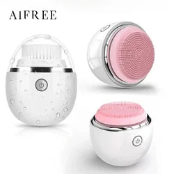 Hot Sale Factory Price Portable Electrical Ultrasonic Facial Cleansing Brush Powered Facial Scrubber Brush