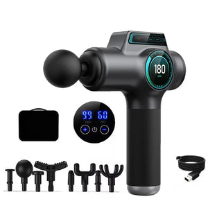 Massage Gun High Frequency Massage Gun Muscle Relax Back Foot Body Relaxation Athlete Electric Massager with Portable Bag