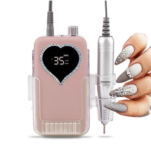 Perceuse à ongles sans fil haute puissance 85 W - Polisseuse portable 35 000 tr/min avec boîte en plastique 