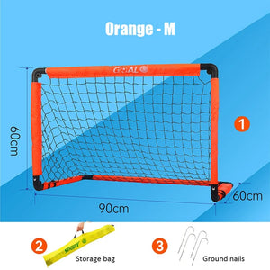 Portable Folding Youth Soccer Goal Installation-Free Kid Football Goal Net Outdoors Indoors Sports Football Training Equipment
