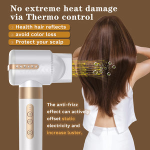 One Step 2400W High-Speed Hair Dryer - 7-in-1 Hot Air Brush, Curler, Straightener & Styling Tool