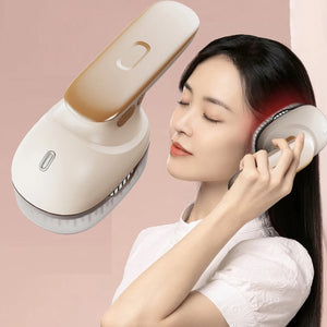 Peigne de massage à vaporiser aux huiles essentielles 2 en 1 - Lumière LED rouge et vibration haute fréquence pour le cuir chevelu 