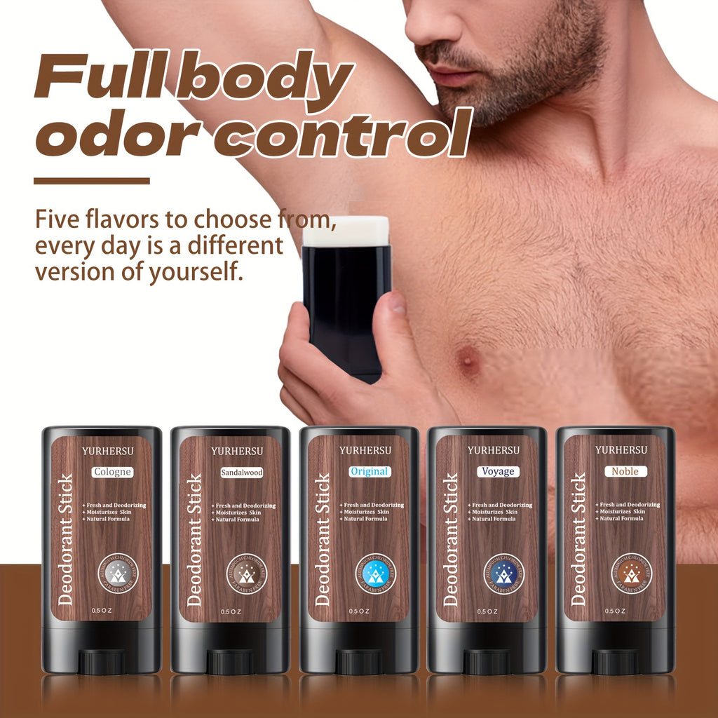 Sandalwood & Musk Deodorant Set | 5 Long-Lasting Fragrances for Fresh & Gentle Odor Protection