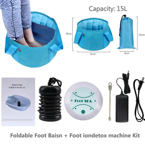 Ionic Detox Foot Bath Spa Aqua Cell Spa Footbath Machine Ion Cleanse Foot Detox Arrays Massager Health Care Masajeador De Pies
