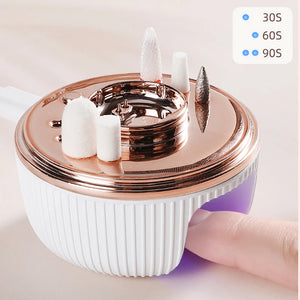 Ponceuse à ongles électrique à usage domestique - 35 000 tr/min, 85 W haute puissance avec lampe LED UV et boîte en plastique 