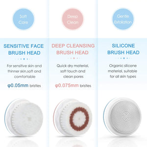 Hot Sale Factory Price Portable Electrical Ultrasonic Facial Cleansing Brush Powered Facial Scrubber Brush