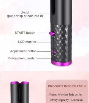 Adjustable Bangs Curlers Tools 2024 - Electric Hair Curler Machine