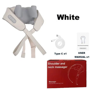 Electric Heat Neck Massage Shawl Shiatsu Kneading Cervical Spine Massager Car Home Back Shoulder Neck Trapezius Muscle Massager