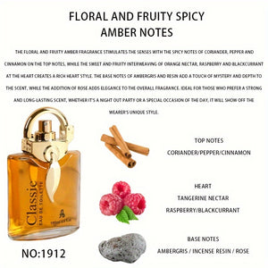 100ml Classic Desert Charm Eau De Toilette – Intense Fruity Amber Fragrance for Men | Long-Lasting & Affordable