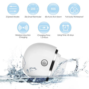 Hot Sale Factory Price Portable Electrical Ultrasonic Facial Cleansing Brush Powered Facial Scrubber Brush