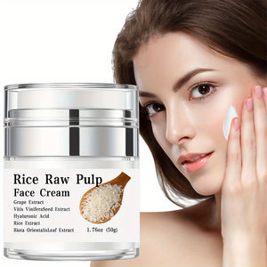 Rice Puree Revitalizing Cream | Hydrating Face Moisturizer with Hyaluronic Acid & Antioxidants