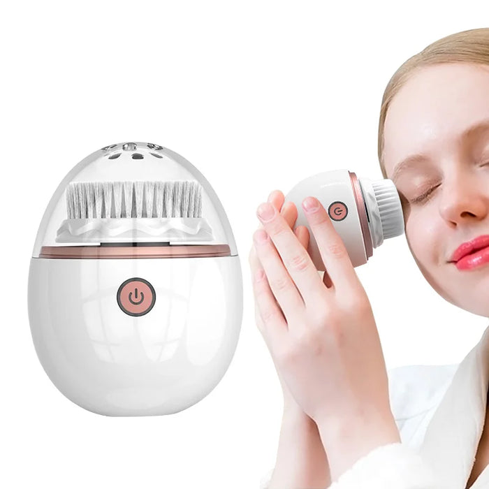 Hot Sale Factory Price Portable Electrical Ultrasonic Facial Cleansing Brush Powered Facial Scrubber Brush