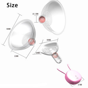 10 Speed Nipple Sucker Vibrator Electric Breast Pump Nipple Chest Vaginal Suction Cups Breast Enlarge Massager Sex Toy for Women