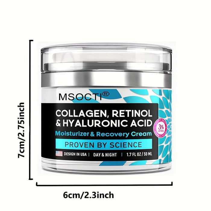 50ml Collagen Face Moisturizer Cream - Hydrating Day & Night Cream for Radiant Skin