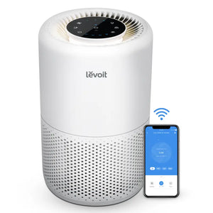 LEVOIT Air Purifier for Home Bedroom, Smart Wifi Alexa Control, Covers up to 916 Sq.Foot, 3 in 1 Filter for Allergies, Pollutants, Smoke, Dust, 24Db Quiet for Bedroom, Core200S/Core 200S-P, White