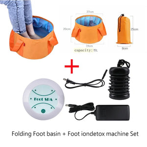 Ionic Detox Foot Bath Spa Aqua Cell Spa Footbath Machine Ion Cleanse Foot Detox Arrays Massager Health Care Masajeador De Pies