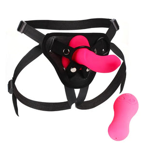 10 Speed Vibrating Strap on Dildo Vibrator Panties Women'S Lesbian Sex Bondage Dildo Belt Penis Artificial Sex Toys for Womans